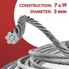2 Pack 13.5 FT Garage Door Cable Torsion Spring Wire,