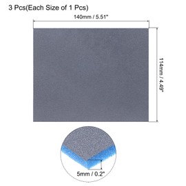 sourcing map 3pcs Sanding Sponge Block Set, 500-600/800-1000/1800-2000 Grit Sanding Sponge Pad Soft Foam Wet Dry Hand Sander Block Sandpaper for Model Metal Wood Furniture Polishing