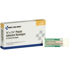 Pac-Kit 1-080 Plastic Junior Strip, 1-1/2" Length x 3/8" Width (Box of 80)