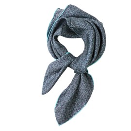 Prettystern Men's Lady Pure Silk Bandana Handrolled Silk Neckerchief Unisex Neckerchief, 36 Blue Turquoise