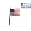 4x6 E-Gloss New Mexico Stick Flag w/U.S. Stick Flag &