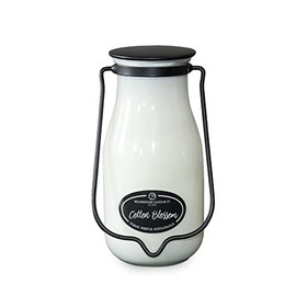 Milkhouse Candle Company, Cotton Blossom, Creamery Glow Collection Scented Soy Candle: Milkbottle Candle, 14 oz