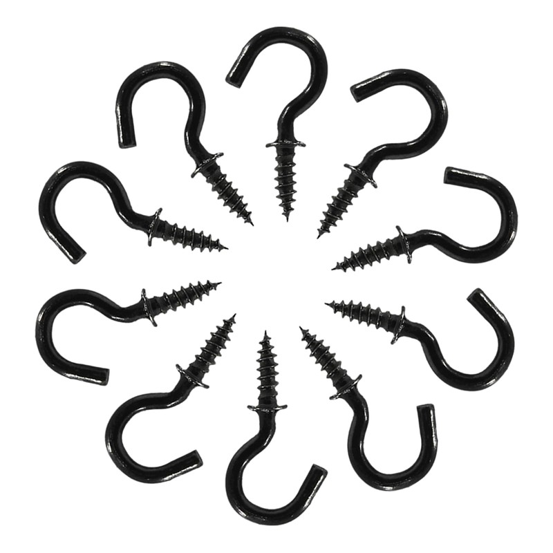 Biaungdo 120 Pcs 1/2" Ceiling Cups Hooks Screw Hooks Screw-in