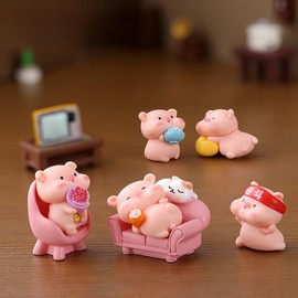 Opexicos 12Pcs Adorable Car Interior Decorations Cute Piggy Car Ornaments to Brighten Your Ride