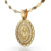 Medalla Virgen De Guadalupe Cadena 50cm De Oro 10k Italiano