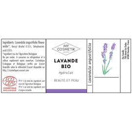 Hydrolat of Lavender Organic Cosmetics - MY COSMETIK - 100 ml