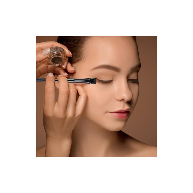 6pcs Ultra Thin Flat Eyebrow Tint Brushes - Angled Eyeliner