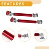 Partuto 2pcs 7.5cm/2.95in Car Splitter Support Rods Adjustable Front Rear