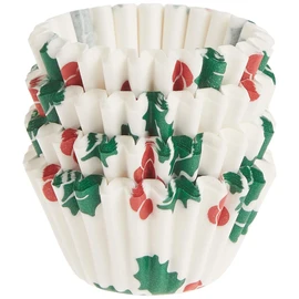 Fox Run 4972 Christmas Holly Petit Four Bake Cups, 100 Cups