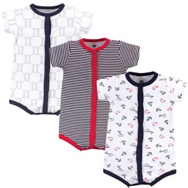 Hudson Baby baby boys Cotton Rompers and Toddler T Shirt Set, Ahoy, 0-3 Months US