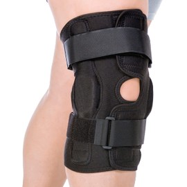BraceAbility Plus Size Torn Meniscus ROM Knee Brace - Hinged Post Surgery Support with Flexion Extension Control for Hyperextension Locking, Ligament PCL or ACL Tears, Osteoarthritis Relief (6XL)