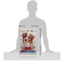 Breeze Decor Patriotic Red Australian Shepherd Garden Flag-Set Wall Holder Dog Puppy Spoiled Paw Canine Fur Pet Nature Farm Animal Creature House Banner Small Yard Gift Double-Sided, Made in USA