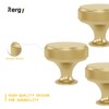 Rergy 20 Pack Knurled Matte Gold Cabinet Knobs Brushed Brass