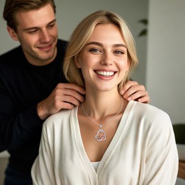 DAYLINLOVE Bearded Dragon necklace S925 Sterling Silver Heart Bearded Dragon Jewelry Gifts for Women Mom Wife