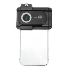 Phone Microscope Lens, 200X Nano Zoom Phone Micro Lens with CPL Lens and LED Light, Fit for Phones with Widths from 71-105 Mm