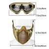 Airsoft Mask with Goggles, Foldable Half Face with Ear Protection