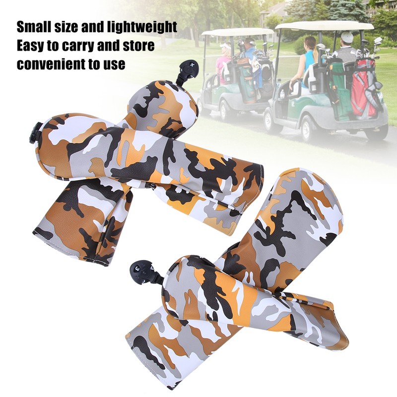 4PCS PU Leather Camouflage Waterproof Thicken Lining Golf Putter Head