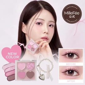 Milfie Puffy Tear Bag Palette 03 Sweet Lavender Eye Shadow for Tearbags Concealer, Cream Liner, Glitter, Bourbee, Lilac