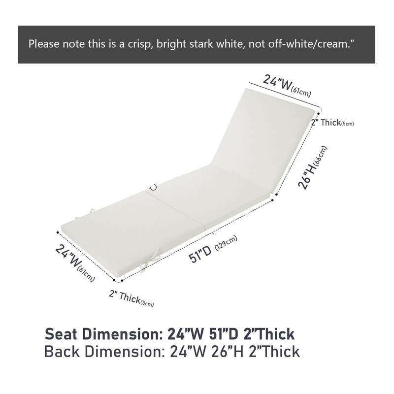 Maphissus 2 Pack 77x24 inch Lounge Chair Cushions for Outdoor