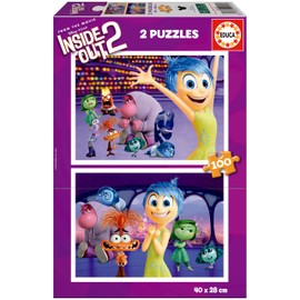 Educa Papppuzzles mit 100 Teilen mit den Bildern von Inside Out 2, Spaß für Double Game Mädchen und Jungen von 6 7 8 Jahren (20100), Varié