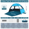 COMMOUDS Beach Tent Sun Shade for 3/4-5/6-7/8-10 Person, UPF 99+