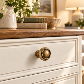 30mm Vintage Cabinet Knob for Drawers & Cupboards – Antique-Style Round Door Pull for Kitchen & Furniture