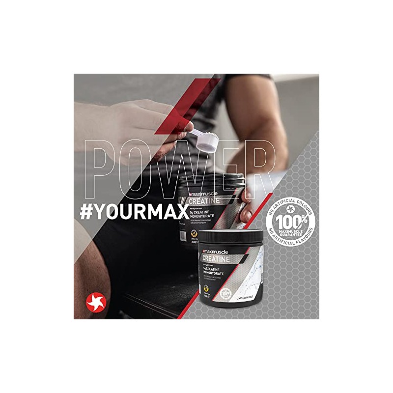 Maximuscle Creatine | Performance Boosting Creatine Monohydrate Powder | Unflavoured,