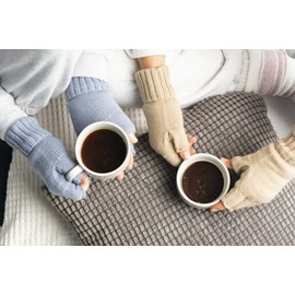 Heat Holders | SockShop | Women's Fingerless Winter Warm Thermal Gloves | Multiple Colors Available | Stay Cozy in Winter | One Size Fits Most | Beige