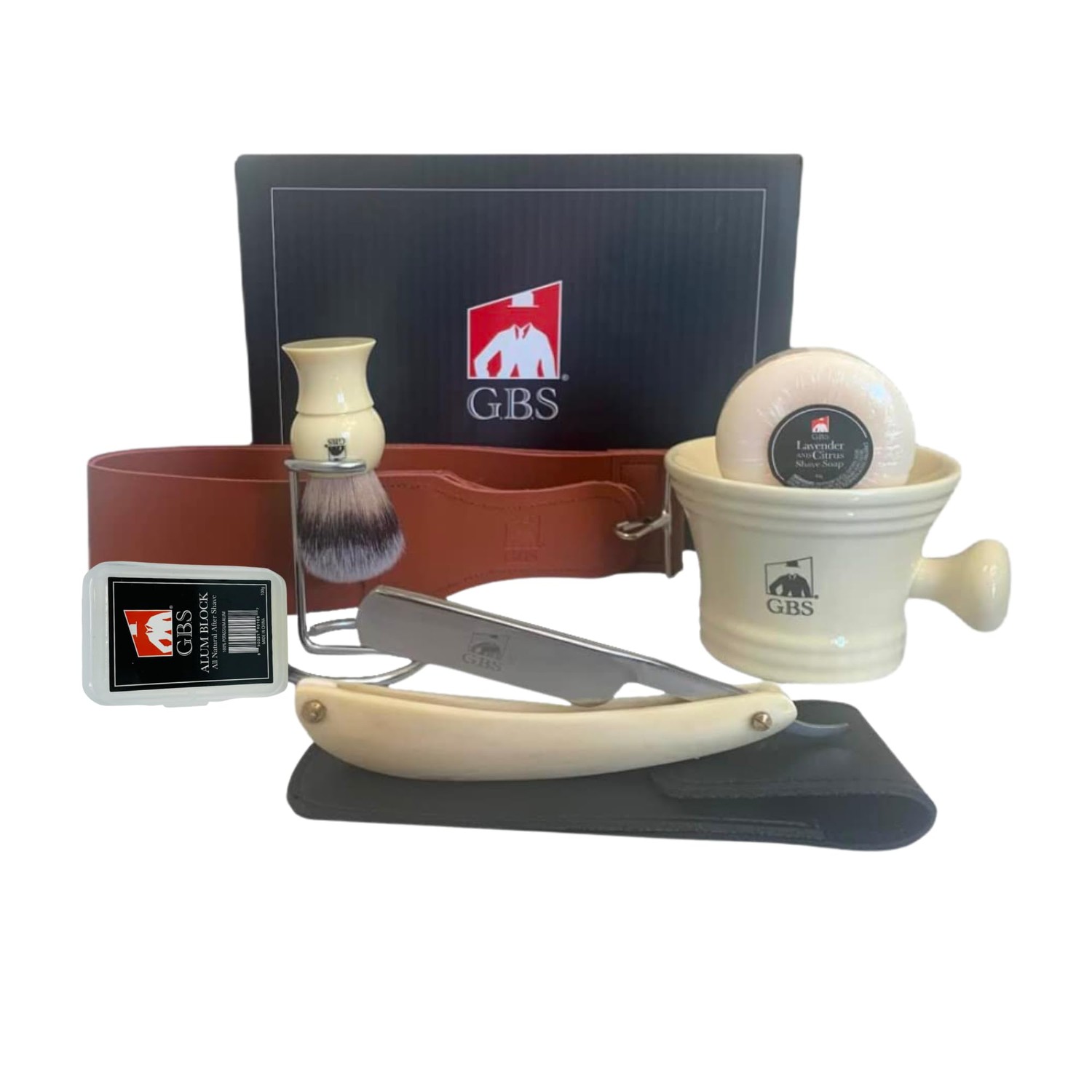 Gents Complete Straight Razor Shaving Kit for Men - 9 Piece ...
