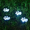 4 Pack Paw Print Solar Light Outdoor,Solar Dog Paw Light