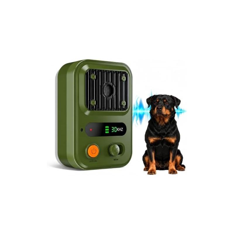 Ahuyentador de Perros Ultrasónico Recargable 50FT – Silbato para Ahuyentar