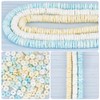 NBEADS 504 Pcs 3 Colors Natural White Shell Beads, Flat