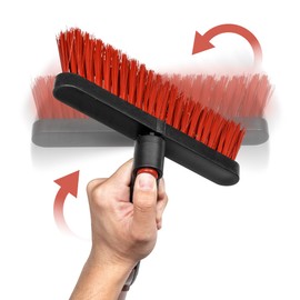 BDK Motor Trend Ice Scraper with Extendable Handle and Rotating Brush Head - Tough Rubber Grip Snow Brush/Broom/Frost Remover for Car and Truck Windshields/Mirrors, Winter Storm Survival Kits