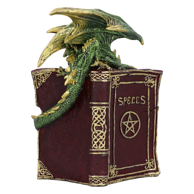 Hoard Finders Dragon with Book Crystal Figurine