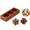 affaires 3-in-One Wooden Puzzle Games Set - 3D Puzzles for