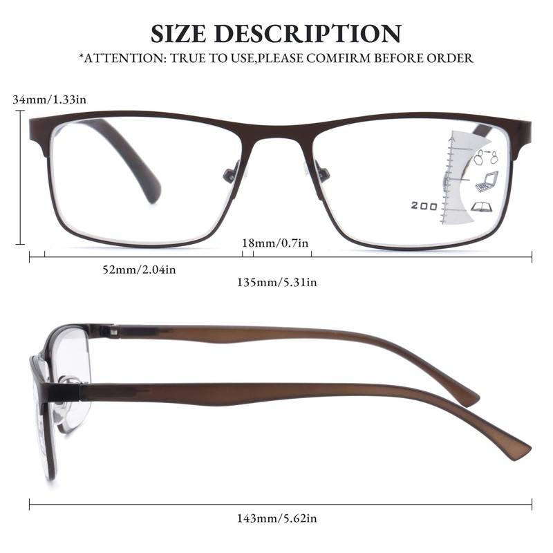 Ryegis Pack 3 Bifocal Reading Glasses For men,Blue Light Blocking