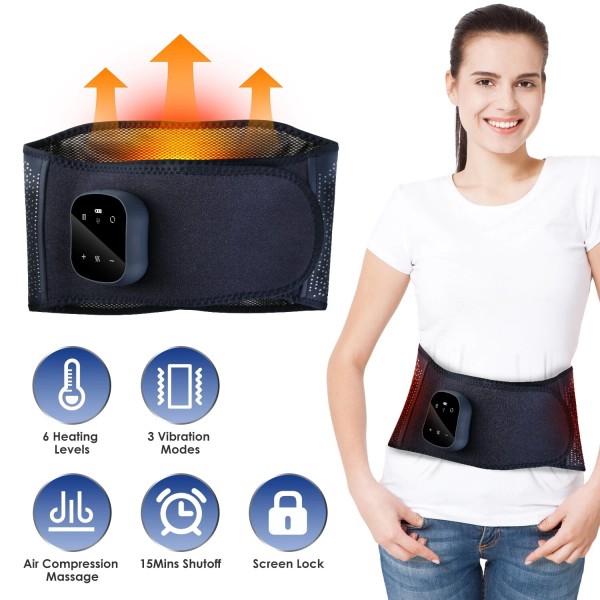 iMountek Air Decompression Back Belt Lower Back Massager Heating Pad