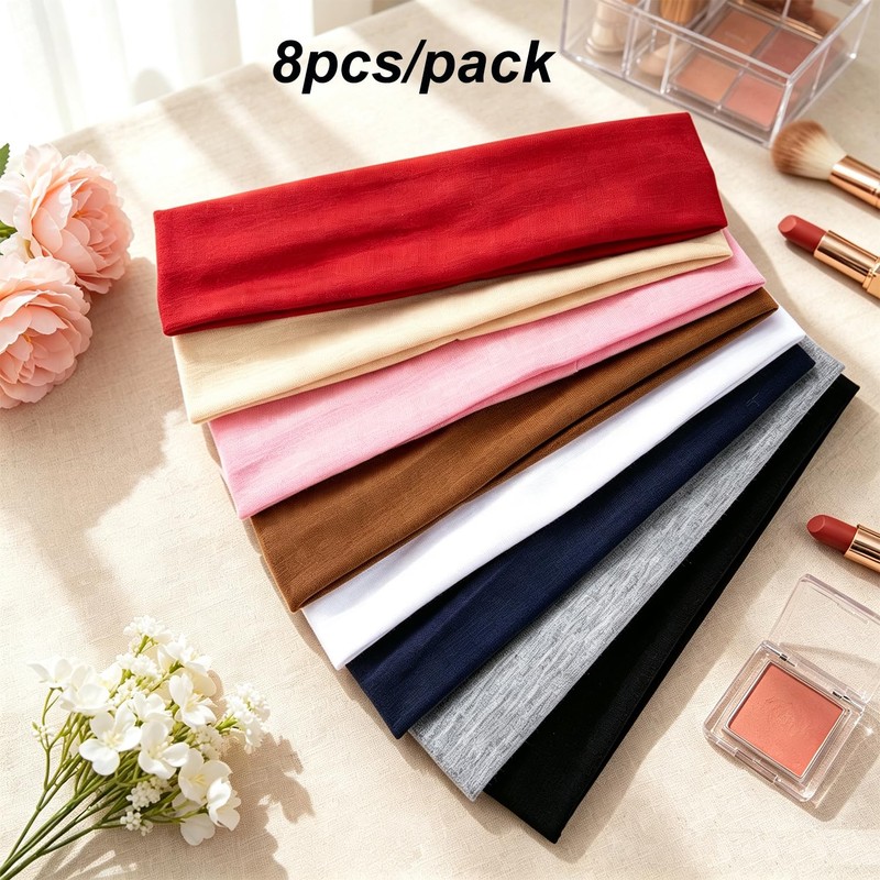 8pcs Headbands for Women Non Slip - Soft Women's Fashion