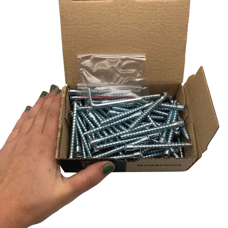 Marcopol Pack of 70 Hexagon Countersunk Head 7.0 x 70