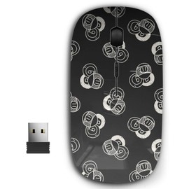 KAWAMOUSE 2.4G Ergonomic Portable USB Wireless Mouse for PC, Laptop, Computer, Notebook with Nano Receiver (Doodle Billiards)
