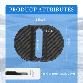 YGDMD 4PCS Car Door Lock Cover,Carbon Fiber Self-Adhesive Door Latch Cover for Locks Shock Absorption and Cushioning Protection,Universal Doors Lock Protector for Car Decorations