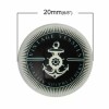 Unbranded 10 pcs Circle Compass Anchor Glass Round Dome Seals