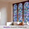 Coavas Total Privacy Window Film Stained Glass Decorative Static Cling