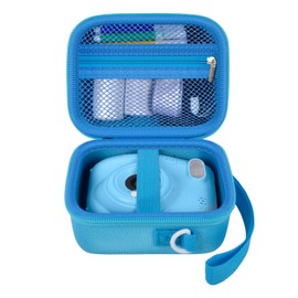 casmilee Instant Camera Children's Bag for Greenkinder/for Gofunly/for Hangrui/for LETSHAHA Mini Digital Camera, Instant Cameras Protective Case Carry Bag Holder for Printing Paper (Case Only), blue,