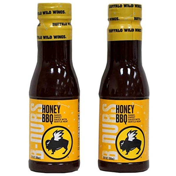 Buffalo Wild Wings Barbecue Sauces, Spices, Seasonings and Rubs For: Meat, Ribs, Rib, Chicken, Pork, Steak, Wings, Turkey, Barbecue, Smoker, Crock-Pot, Oven (Honey BBQ, (2) Pack)