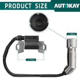 AUTOKAY 994-00136A Ignition Coil Compatible with MTD Troy Bilt CC800 Walk Behind CC30H Hydro Mini Rider Lawn Mowers for Cub Cadet 7T84HW 7T84JH 7T84JU 7T84JUA 7T84MU 7T84MUA 382cc 13AB775S000 2020