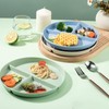 Tianlong 4Pcs Divided Dinner Plate, 9 inch Portion Control Plates,