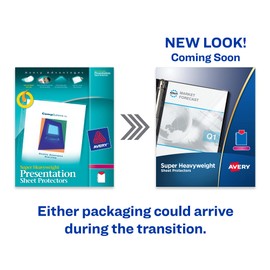 Avery Super Heavyweight Diamond Clear Sheet Protectors, 8.5" x 11", Acid-Free, Easy Load, 50ct (74130)