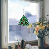 HAOSUM Celtic Trinity Knot Stained Glass Window Hanging,St Patrick's Day