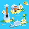 iixeal Creative 3in1 Tropical Ukulele, Whale and Beach House Building